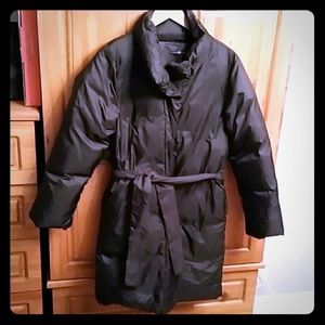 Gap Black Down Puffer Jacket with Belt